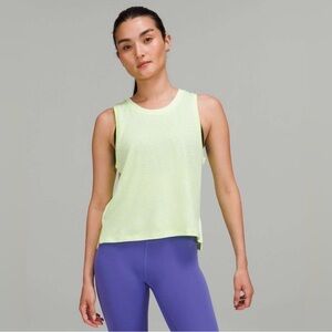 Lululemon Train To Be Tank Top Ripple Wave Lemon Sorbet